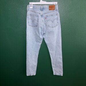 Levis 501s light wash straight jeans vintage denim high waisted Classic pants